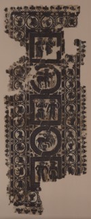 Curtain Panel with Scenes of Merrymaking, 500s. Egypt, Byzantine period, 6th Century. Tapestry