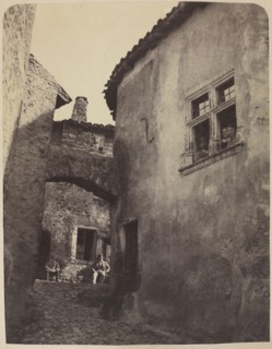 View of a Village, late 1850s. Domini (French, 1829-1895). Albumen print from wax paper negative;