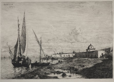The Port at San Remo, 1878. Adolphe Appian (French, 1818-1898). Etching; sheet: 32.5 x 45.8 cm (12