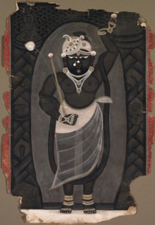 Sri Nathaji, mid 1800s. India, Udaipur, Kotah school, 19th century. Ink and color on paper;