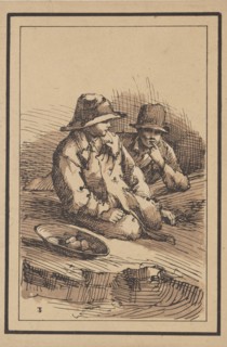Rustic Figures: Two Boys, 1801. Thomas Barker (British, 1769-1847). Lithograph hand-colored with