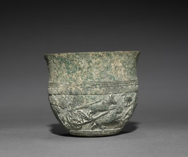 Libation Cup, c. 235-185 BC. India, Maurya-Sunga period. Bronze, lost wax technique; diameter: 7 cm
