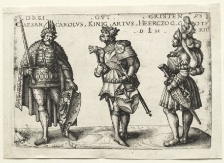 Three Worthy Christians, after 1516. Daniel I Hopfer (German, c. 1470-1536), after a design by Hans