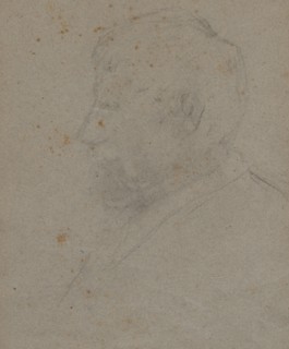 Profile Bust of a Man (verso), 1870s. Paul Gauguin (French, 1848-1903). Graphite; sheet: 26.8 x 20