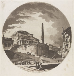 View of the Rotunda with Stairs on the Tiber, 1766. Jean-Claude-Richard de Saint-Non (French,