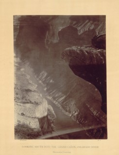 Looking South into the Grand Canyon, Colorado River, Sheavwitz, 1872. William H. Bell (American,