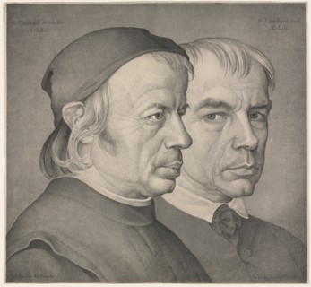 Double Portrait of the Brothers Konrad and Franz Eberhard, Painter and Sculptor in Munich, 1822.