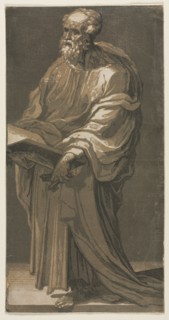 Saint Peter, c. 1547. Domenico Beccafumi (Italian, 1486-1551). Chiaroscuro woodcut printed in four