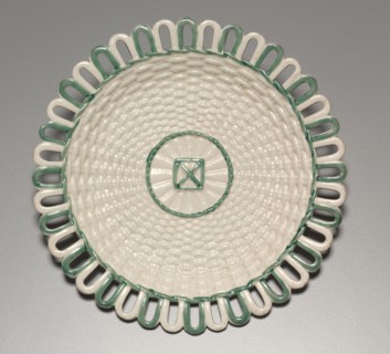 Wicker-Work Covered Basket on Stand (stand), c. 1780-1840. Wedgwood Factory (British). Earthenware;