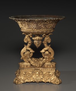Centerpiece, or Jardinière, c. 1830-1850. France, Paris, 19th century. Gilt bronze with enamel