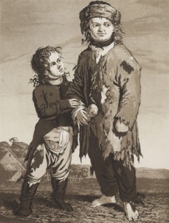 The Young Beggars, c.1800. Karl Ludwig Bernhard Buchhorn (German, 1770-1856). Aquatint; sheet: 30.6