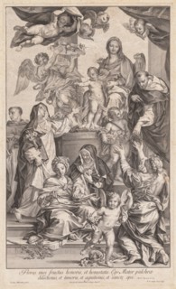 Virgin and Child with Saints, c. 1720-1730. Robert van Audenaerd (Dutch, 1663-1743), after Carlo