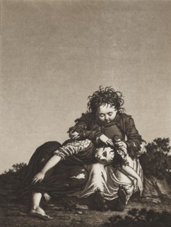 The Young Beggars, c. 1800. Karl Ludwig Bernhard Buchhorn (German, 1770-1856). Aquatint; sheet: 31