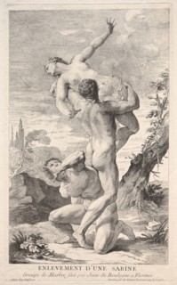 Rape of the Sabines, 1700s. Louis Desplaces (French, 1682-1739), after Charles Joseph Natoire