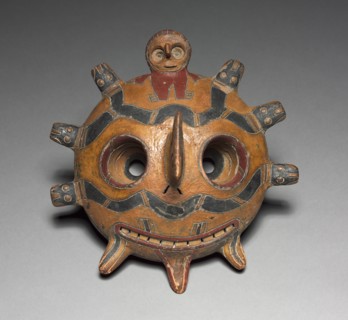 Oculate Being Mask, 300 BC-AD 1. Peru, South Coast, Paracas (Cavernas) style (700 BC-AD1), 300 B.C.