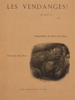 The Vintages!: Title Page, 1894. Henri de Groux (Belgian, 1867-1930), Proof from an unpublished