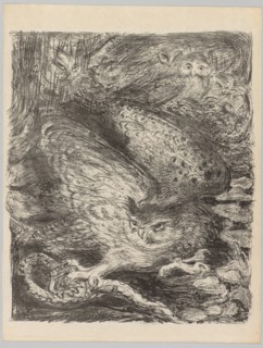 The Vintages!: Seven Owls and a Serpent, c. 1900. Henri de Groux (Belgian, 1867-1930). Lithograph;