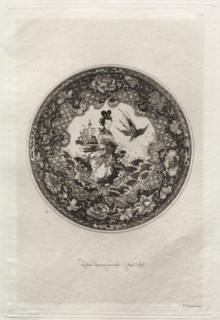 History of the Ceramic Art: Saucer with Rich Enameled Ground and Medallion Representing the Goddess