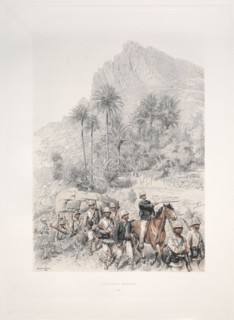 Riflemen , 1887. Édouard Detaille (French, 1848-1912). Color photogravure of drawing enhanced with