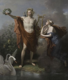 Apollo, God of Light, Eloquence, Poetry and the Fine Arts with Urania, Muse of Astronomy, 1798.