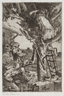 The Pear Thief, No. 1, c. 1890. Alphonse Legros (French, 1837-1911). Etching; sheet: 32.3 x 22.6 cm