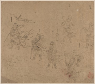 Album of Daoist and Buddhist Themes: Procession of Daoist Deities: Leaf 15