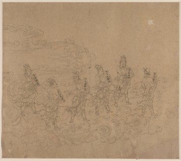 Album of Daoist and Buddhist Themes: Procession of Daoist Deities: Leaf 24, 1200s. China, Southern