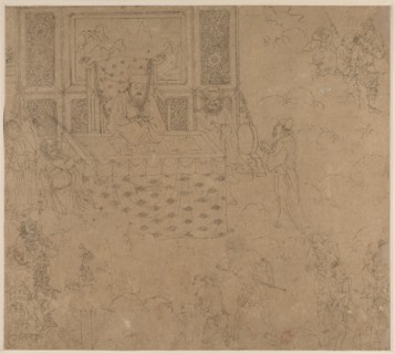 Album of Daoist and Buddhist Themes: Kings of Hells: Leaf 31, 1200s. China, Southern Song dynasty