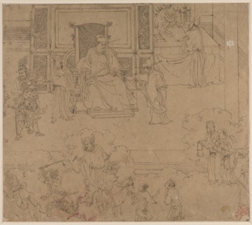 Album of Daoist and Buddhist Themes: Kings of Hells: Leaf 33, 1200s. China, Southern Song dynasty
