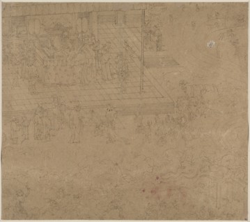 Album of Daoist and Buddhist Themes: Kings of Hells: Leaf 38, 1200s. China, Southern Song dynasty
