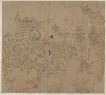 Album of Daoist and Buddhist Themes: Procession of Daoist Deities: Leaf 3, 1200s. China, Southern