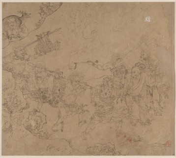 Album of Daoist and Buddhist Themes: Search the Mountain: Leaf 45, 1200s. China, Southern Song