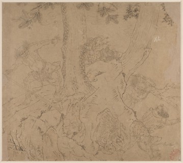 Album of Daoist and Buddhist Themes: Search the Mountain: Leaf 46, 1200s. China, Southern Song