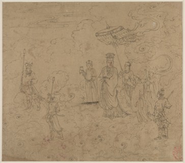 Album of Daoist and Buddhist Themes: Procession of Daoist Deities: Leaf 8, 1200s. China, Southern