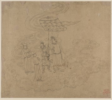 Album of Daoist and Buddhist Themes: Procession of Daoist Deities: Leaf 9, 1200s. China, Southern