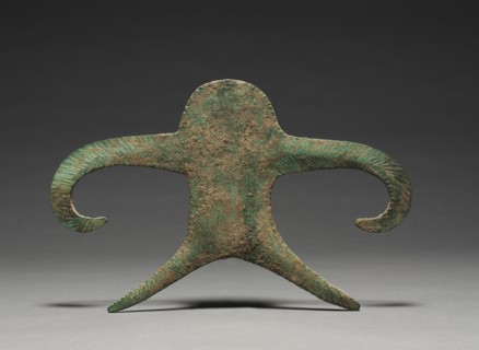 Anthropomorph, c. 1500 - 1000 BC. India, Bronze Age. Copper; overall: 23.5 x 36.5 x 0.5 cm (9 1/4 x