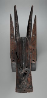 Helmet Mask, mid-late 1800s. Western Sudan, Mali, Malinke, mid-late 1800s. Wood; overall: 47 cm (18