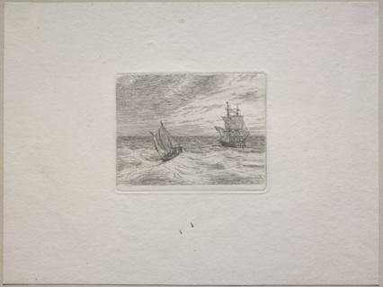Rough Seas with a Two-master and Sailboat, 1838. Johann Christian Clausen Dahl (Norwegian,