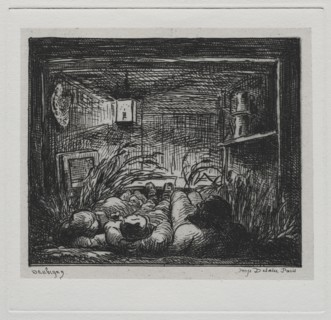 The Boat Trip:  Bedding Down Aboard the "Botin" (Night on the Boat), 1861. Charles François