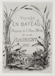 Title Frontispiece for the Album: The Boat Trip, 1861. Charles François Daubigny (French,