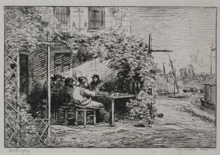 The Boat Trip:  The Lunch before Going Aboard at Asnières, 1861. Charles François Daubigny (French,