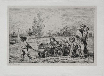 The Boat Trip:  Moving into "Le Botin" (The Ship's Furnishings) or Moving to the Boat, 1861.