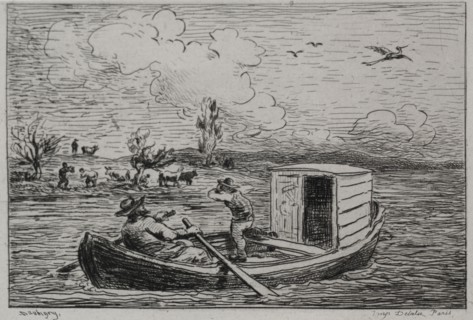 The Boat Trip: Le Mot de Cambronne (The Slanging Match), 1861. Charles François Daubigny (French,