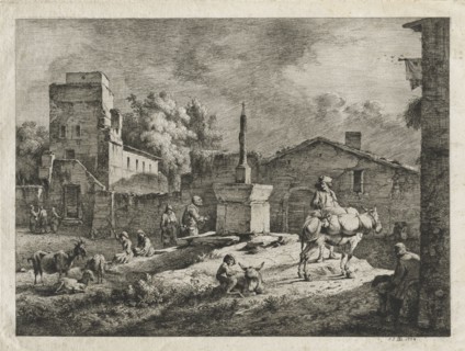 View of Saint-Andeol, 1774. Jean Jacques de Boissieu (French, 1736-1810). Etching and drypoint;