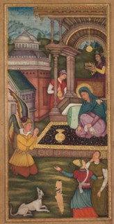 The Annunciation, from a Mir’at al-quds of Father Jerome Xavier (Spanish, 1549–1617), 1602-1604.