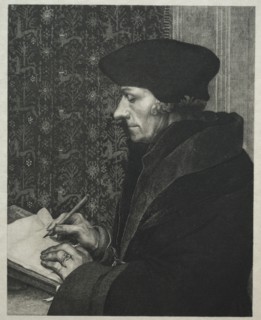 Erasmus, after Holbein, 1863. Félix Bracquemond (French, 1833-1914). Etching; sheet: 35 x 27.6 cm