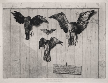 The Top of the Swing-Door, 1852 (printed 1865). Félix Bracquemond (French, 1833-1914), Cadart &
