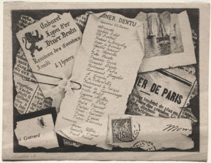 Dinner Invitation, c. 1882. Henri Charles Guérard (French, 1846-1897). Etching and aquatint; sheet: