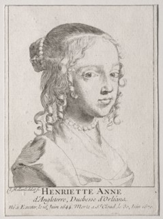 Henriette-Marie d'Angleterre, duchess d'Orleans. Claude Mellan (French, 1598-1688). Engraving;