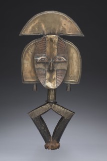 Reliquary Guardian Figure, probably 1800s. Equatorial Africa, Gabon, Kota, probably 19th century.